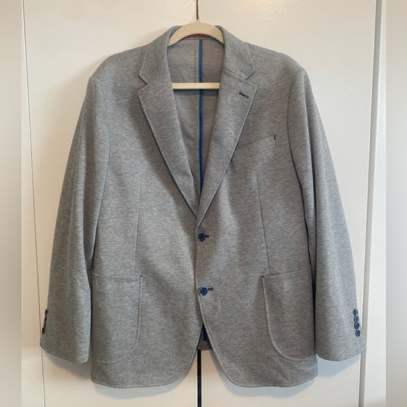 7 DOWNIE ST Voyager Grey Knit Sport Coat in Grey Size 44R NWOT - Picture 2 of 12